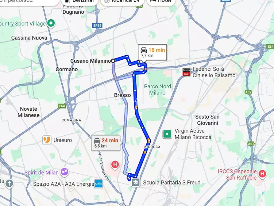 Immagine 2 di Villa in vendita  a Cusano Milanino