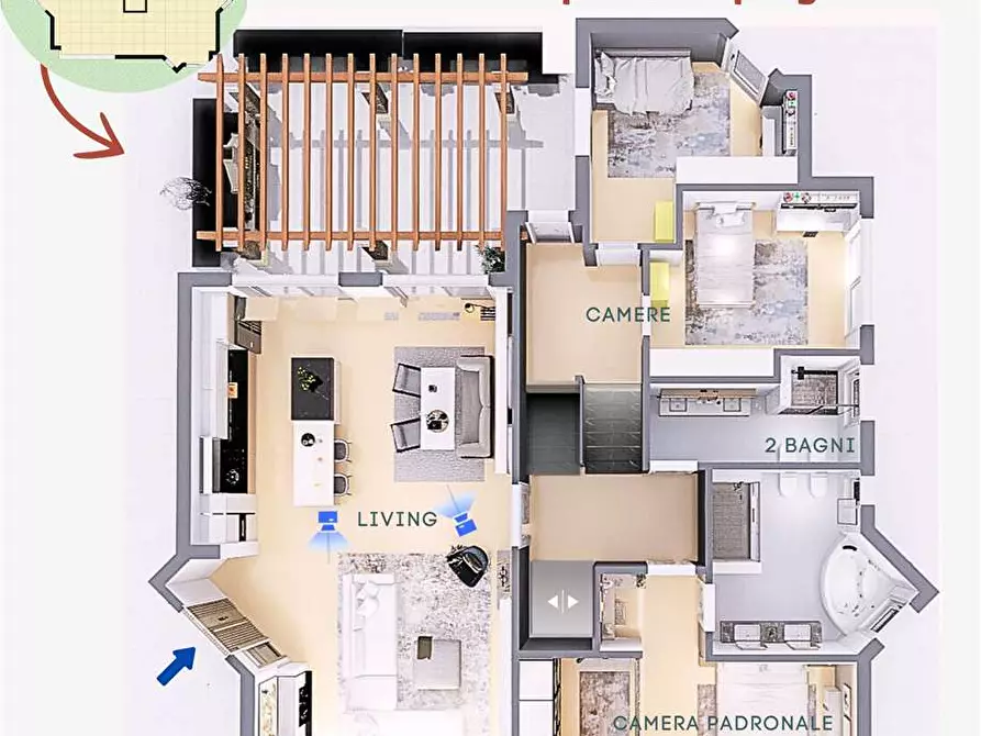 Immagine 6 di Villa in vendita  in Via XXV Aprile, 6 a Gandosso