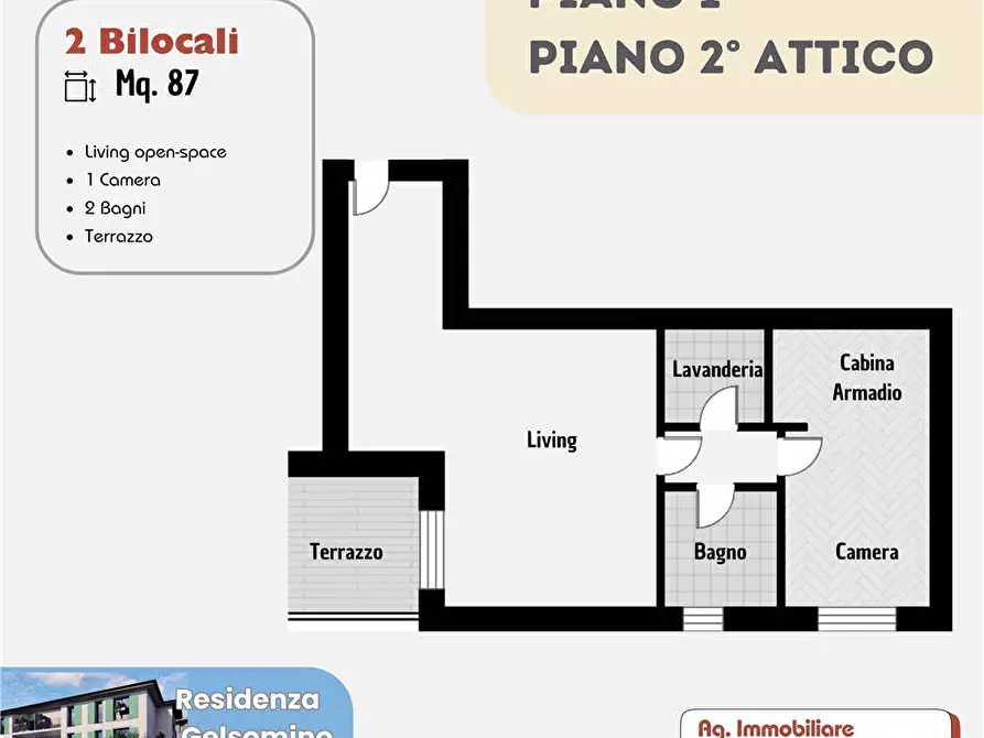 Immagine 4 di Appartamento in vendita  in Via Dei Mille, 80 a Castelli Calepio