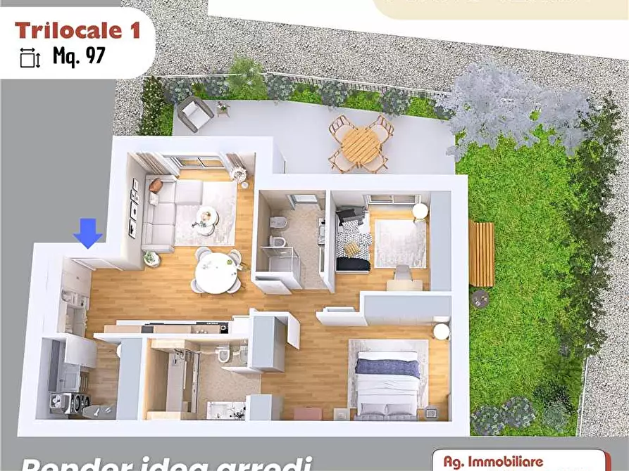 Immagine 3 di Appartamento in vendita  in Via Dei Mille, 80 a Castelli Calepio