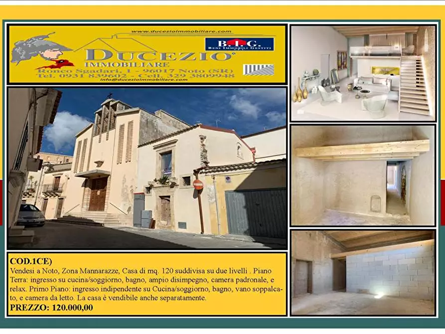 Immagine 1 di Villa in vendita  in Via MANNARAZZE a Noto