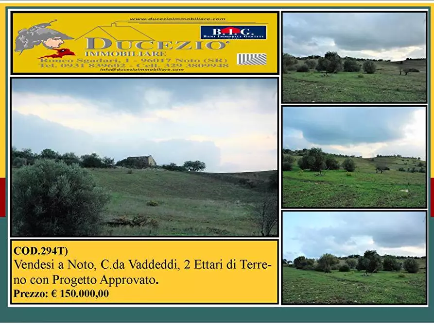 Immagine 1 di Terreno in vendita  in Loc. C/DA VADEDDI/BIMMISCA, SN a Noto