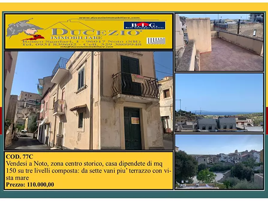 Immagine 1 di Villa in vendita  in Via Tafaro/ Vico Alderucci, 20 a Noto