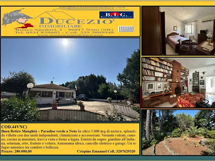 Immagine 1 di Villa in vendita  in Loc. Manghisi, sn a Noto