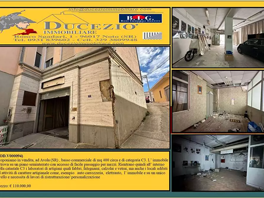 Immagine 1 di Attività commerciale in vendita  in Via Padre R. Giuliani, 1 a Avola