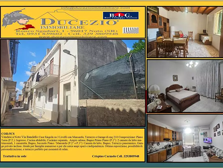 Immagine 1 di Villa in vendita  in Via Bandello, 5 a Noto