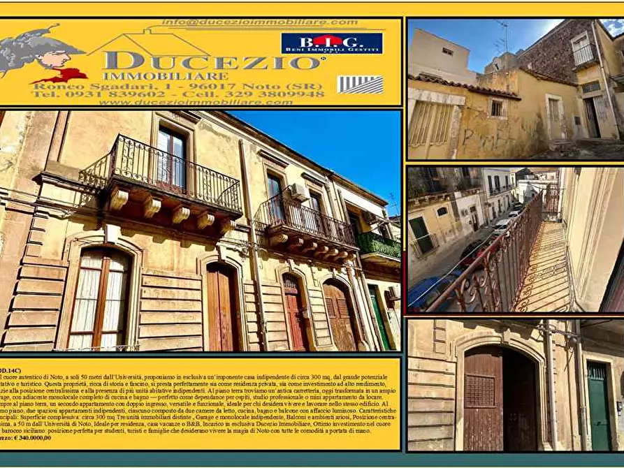 Immagine 1 di Villa in vendita  in Via Sbano Corrado, 7/9/11 a Noto