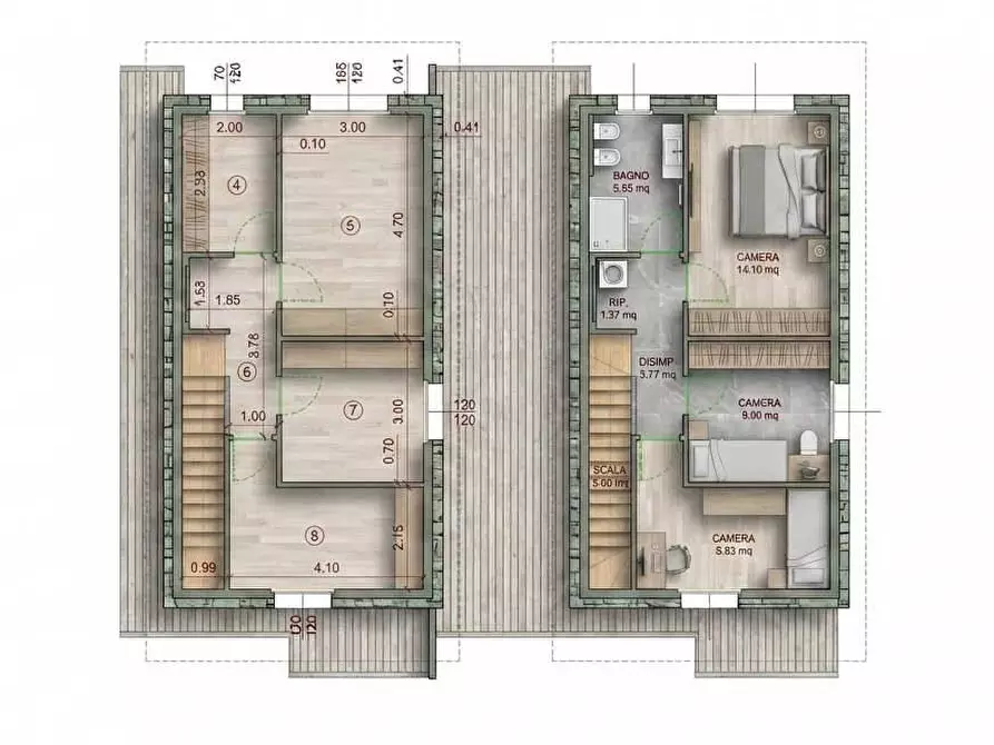 Immagine 11 di Villa in vendita  in Via Ferrucci, 14 a Castelli Calepio