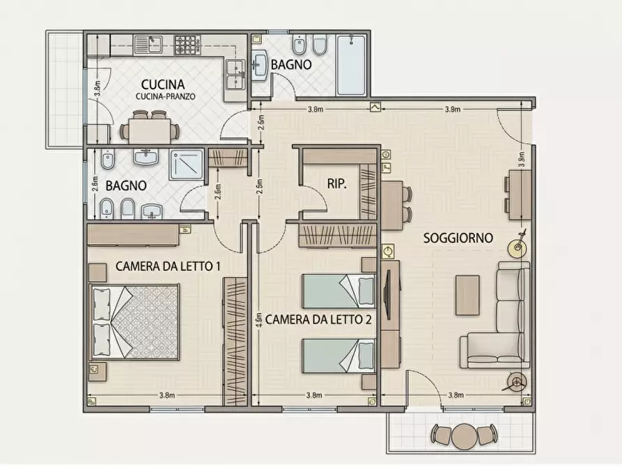 Immagine 15 di Appartamento in vendita  in VIA MONTESUELLO a Padova