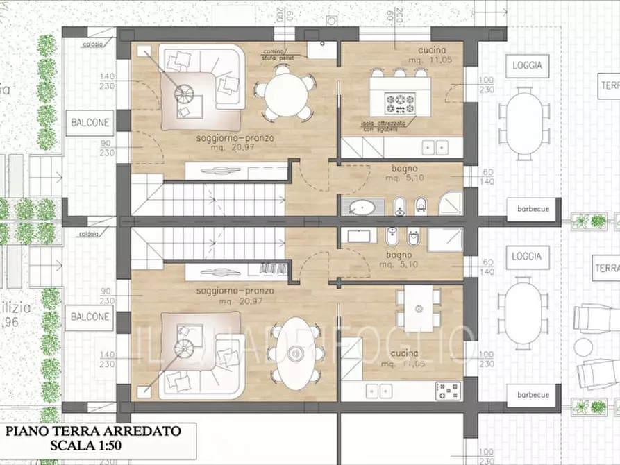 Immagine 10 di Villetta a schiera in vendita  a Cesena