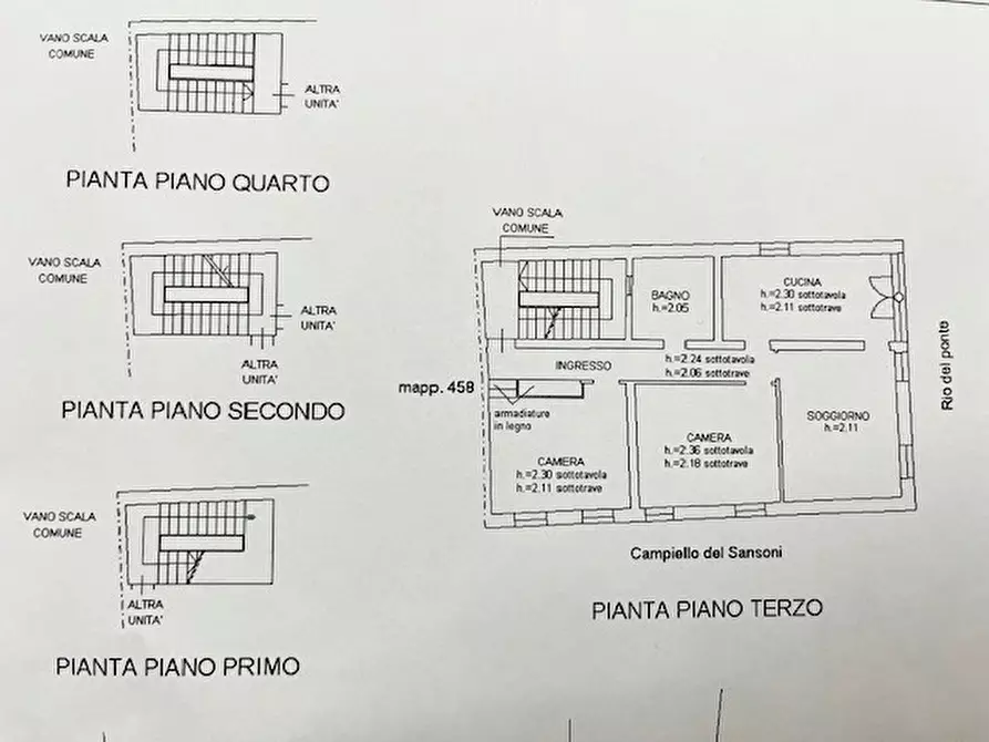 Immagine 45 di Appartamento in vendita  in campiello sansoni a Venezia