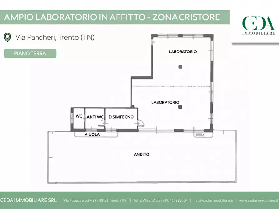 Immagine 16 di Laboratorio in affitto  in Via Pancheri a Trento