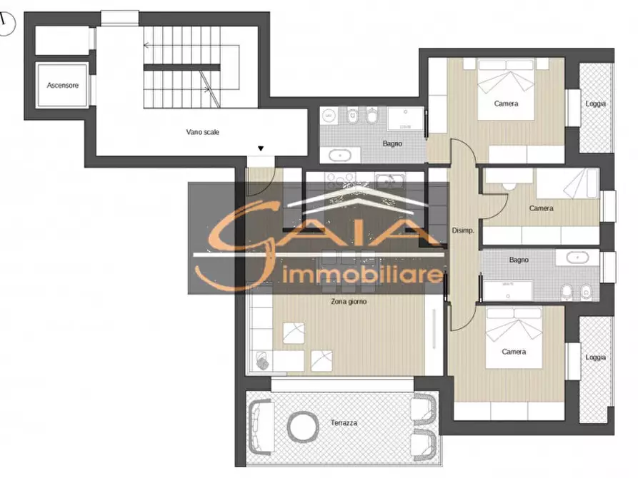 Immagine 2 di Attico in vendita  a Fosso'