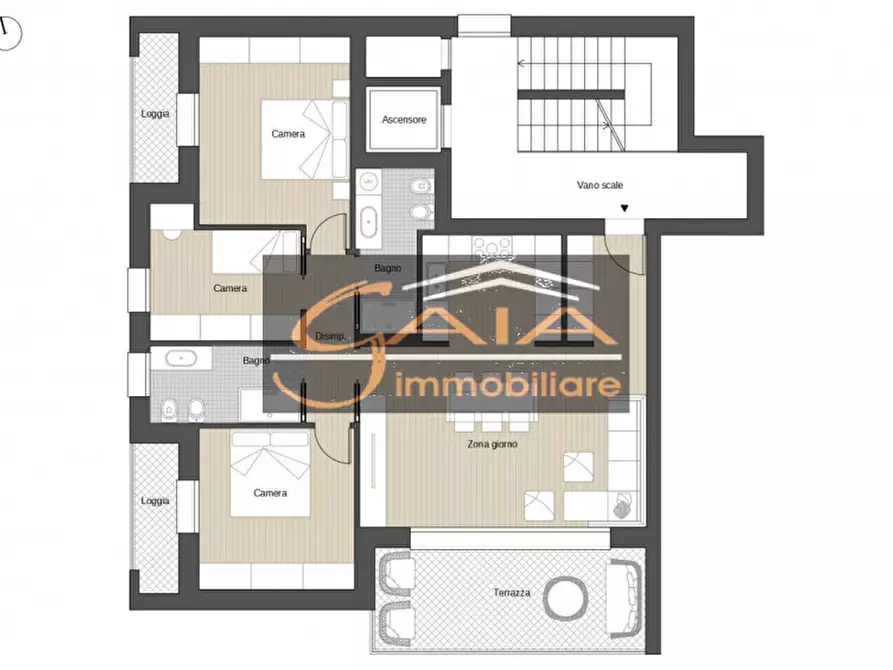 Immagine 3 di Attico in vendita  a Fosso'