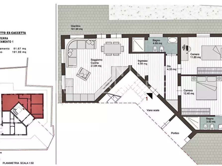 Immagine 2 di Appartamento in vendita  in viale Brunetto Latini a Riccione