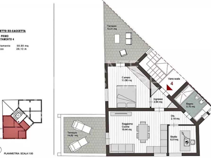 Immagine 2 di Appartamento in vendita  in Viale Latini a Riccione