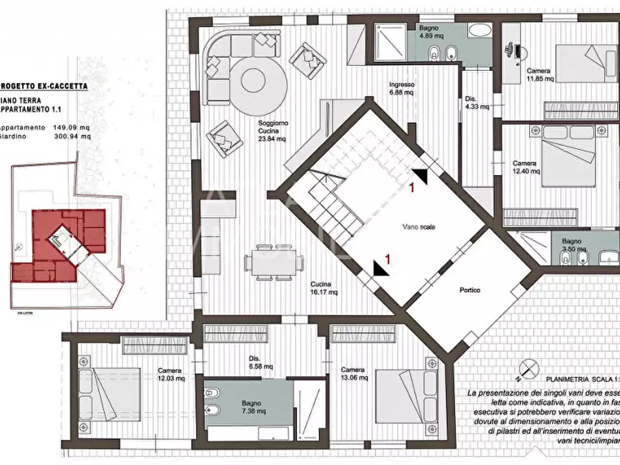 Immagine 2 di Appartamento in vendita  in Viale Latini a Riccione