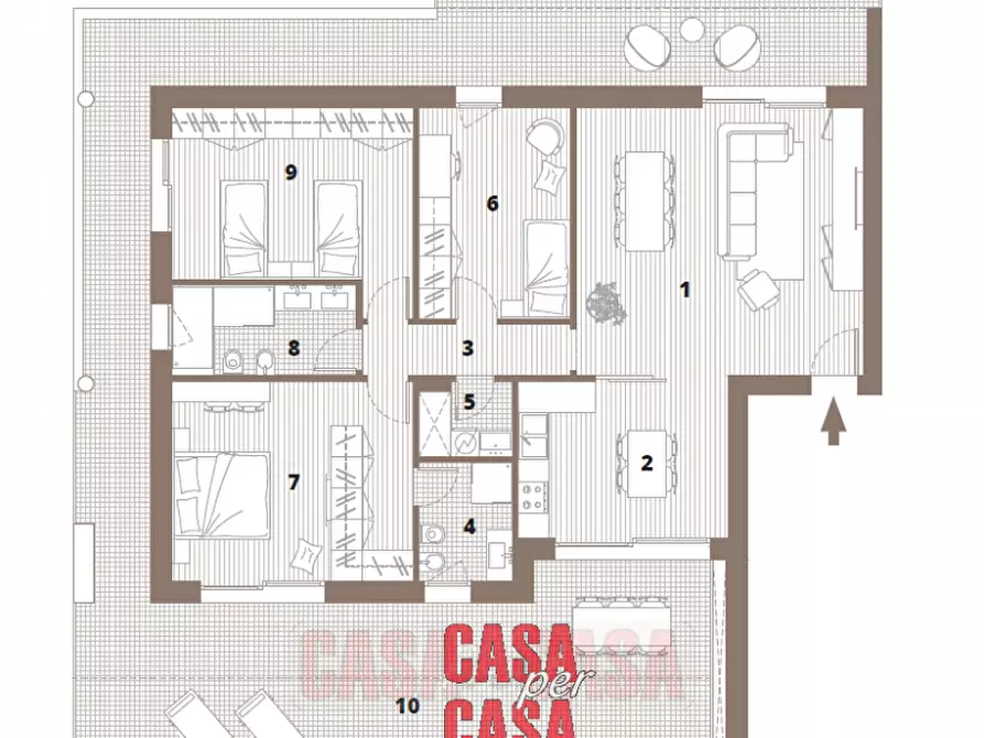 Immagine 23 di Attico in vendita  in via augustea a Montegrotto Terme