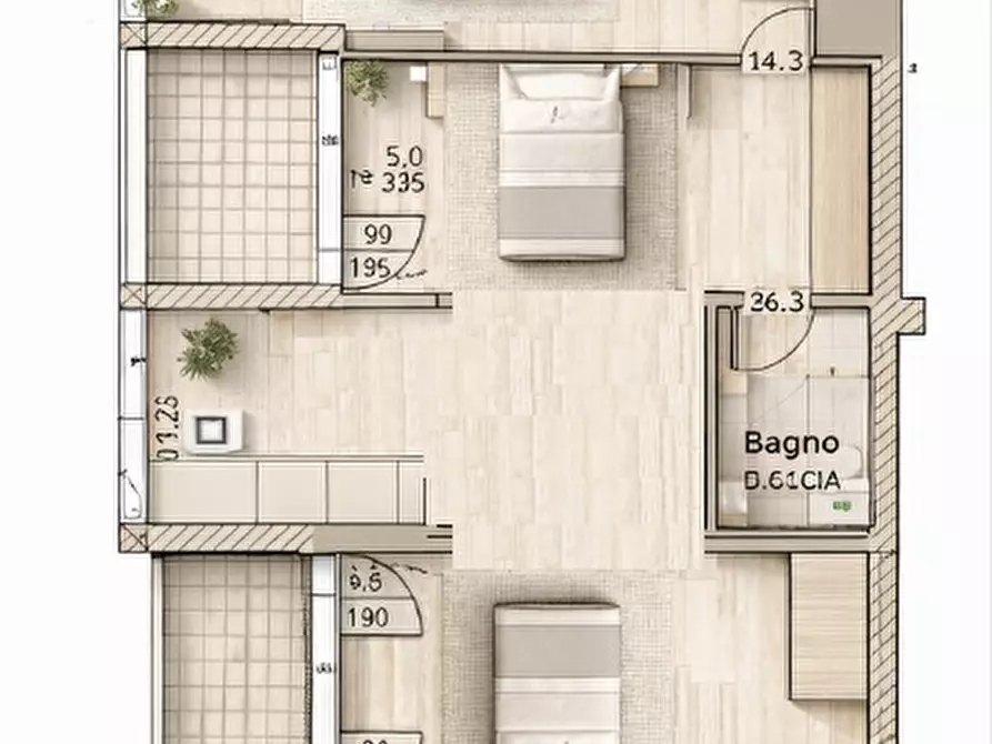 Immagine 4 di Appartamento in affitto  a Abano Terme