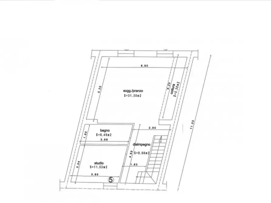 Immagine 14 di Villetta a schiera in vendita  in Via delle Cascine a Castel Sant'elia