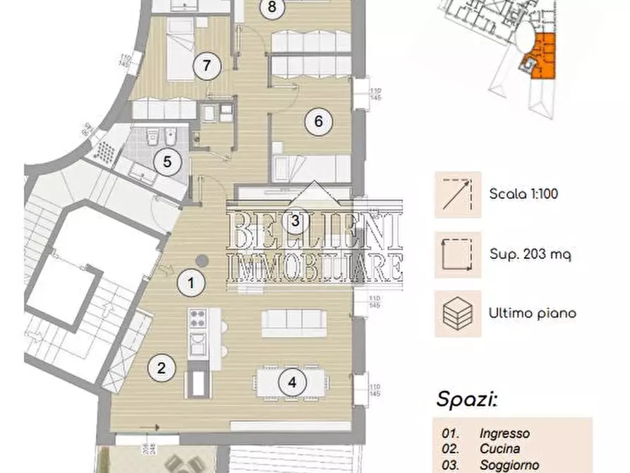 Immagine 19 di Attico in vendita  in Contrà San Marco a Vicenza