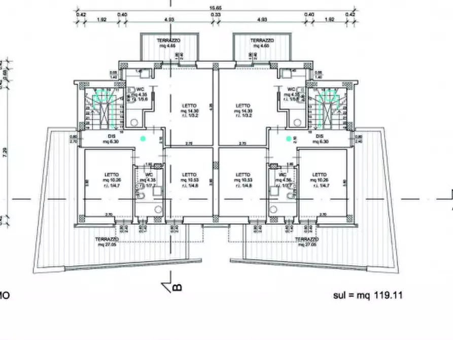 Immagine 29 di Casa bifamiliare in vendita  a Cesena