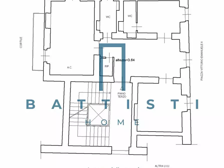 Immagine 30 di Appartamento in vendita  in Piazza Vittorio Emanuele II a Roma