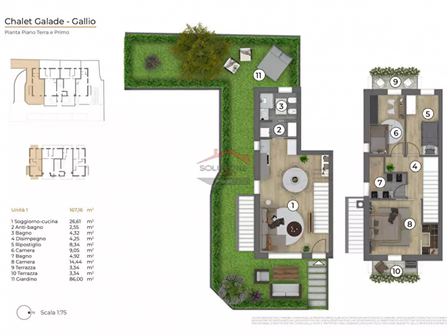 Immagine 15 di Villetta a schiera in vendita  in via camona 16 a Gallio