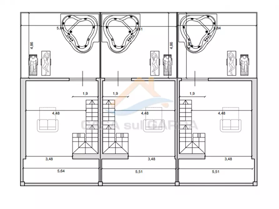 Immagine 10 di Villetta a schiera in vendita  in VIA SPOSETTI a Desenzano Del Garda