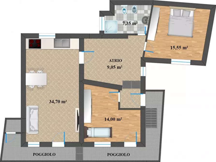 Immagine 4 di Villetta a schiera in vendita  a Lavis