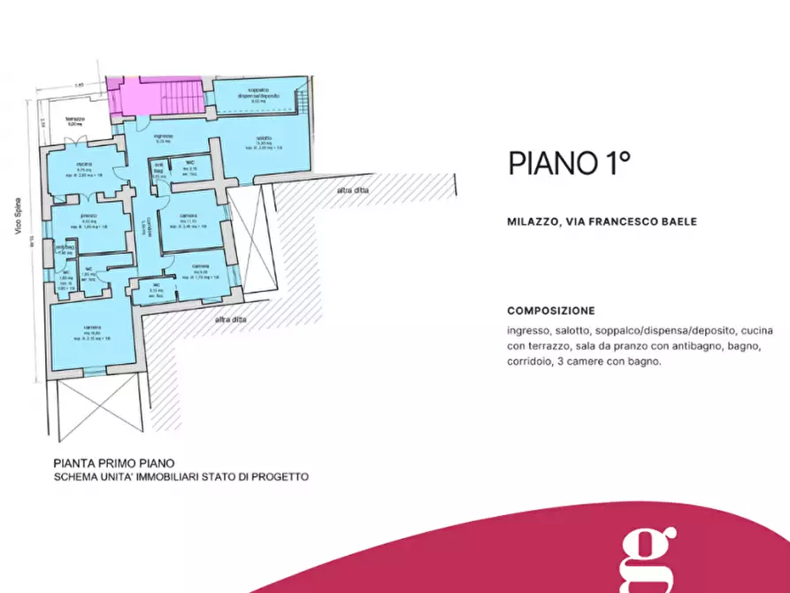 Immagine 33 di Palazzo in vendita  in via f. baele a Milazzo