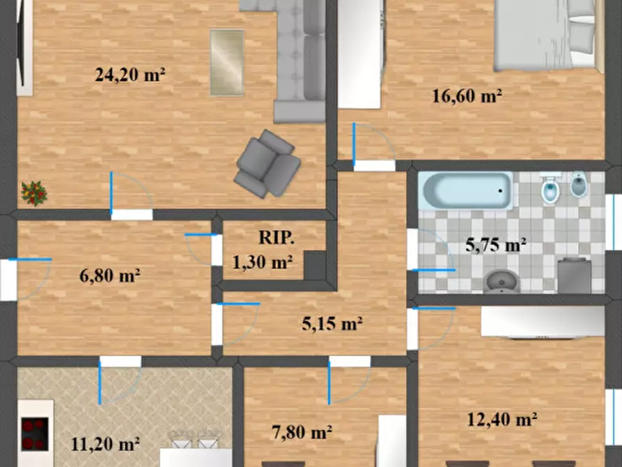 Immagine 4 di Appartamento in vendita  a Rovereto