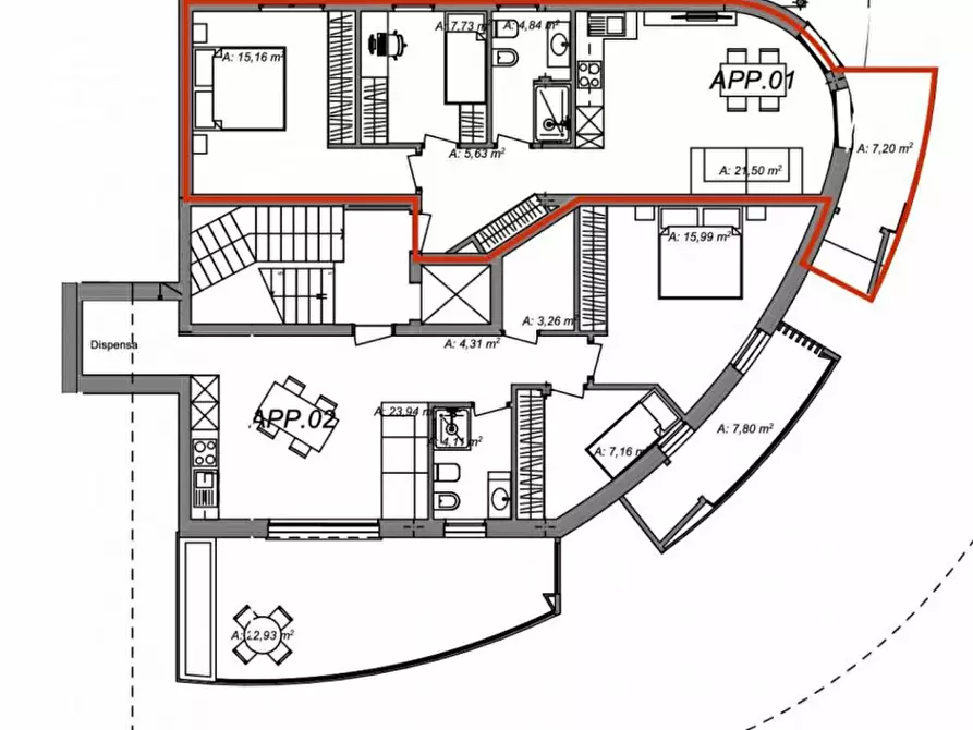 Immagine 11 di Appartamento in vendita  in Viale Venezia a Chioggia