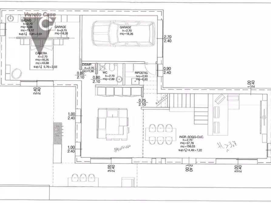 Immagine 5 di Casa indipendente in vendita  a Saonara