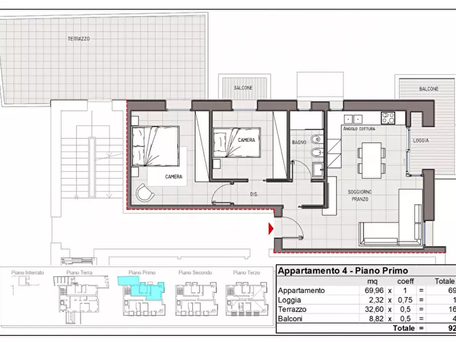 Immagine 4 di Appartamento in vendita  in via Sardegna a Misano Adriatico