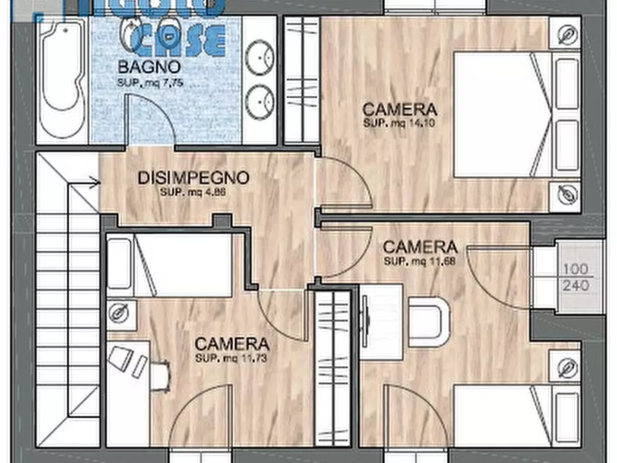 Immagine 4 di Casa bifamiliare in vendita  a Castelfranco Veneto