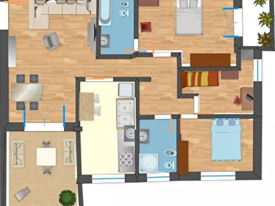 Immagine 3 di Appartamento in vendita  in via curtatone a Corciano