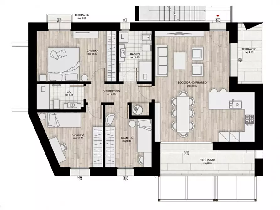 Immagine 9 di Appartamento in vendita  a Monastier Di Treviso