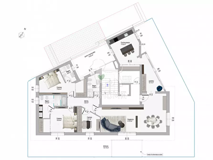 Immagine 33 di Appartamento in vendita  in Via Giuseppe Parini 6 a Udine
