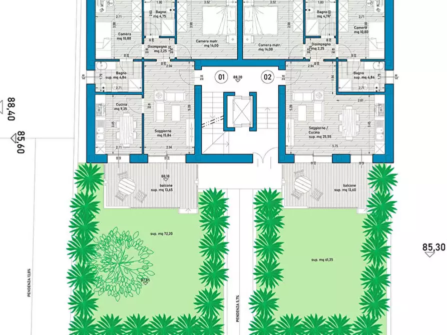 Immagine 32 di Appartamento in vendita  in Monticelli a Montechiarugolo