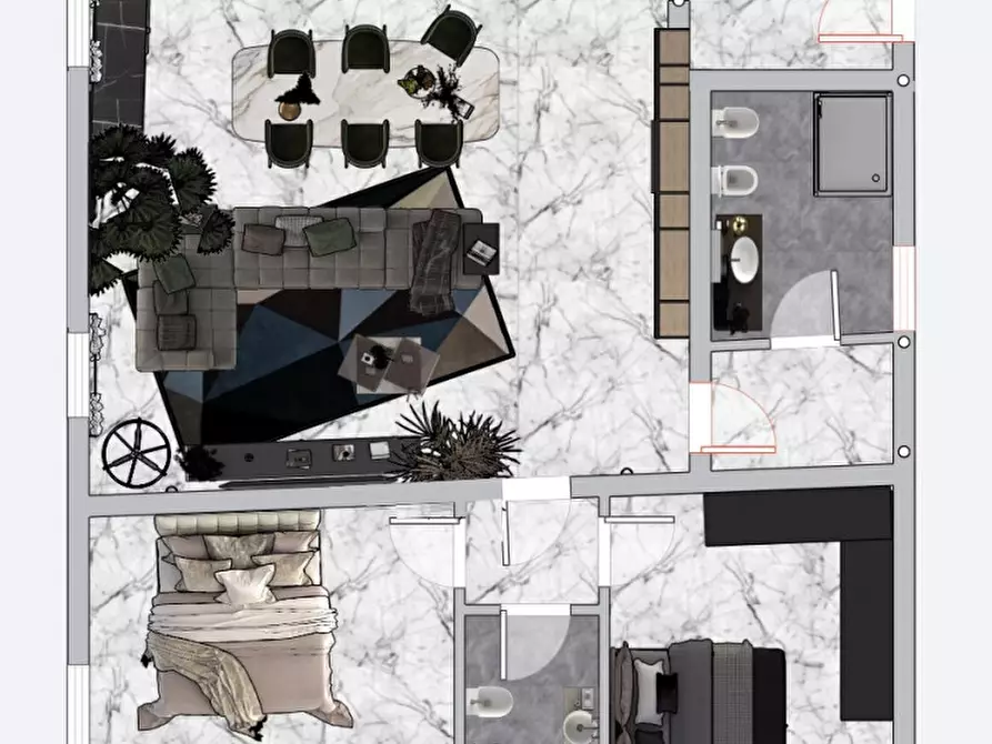 Immagine 2 di Appartamento in vendita  in via garibaldi a San Secondo Parmense