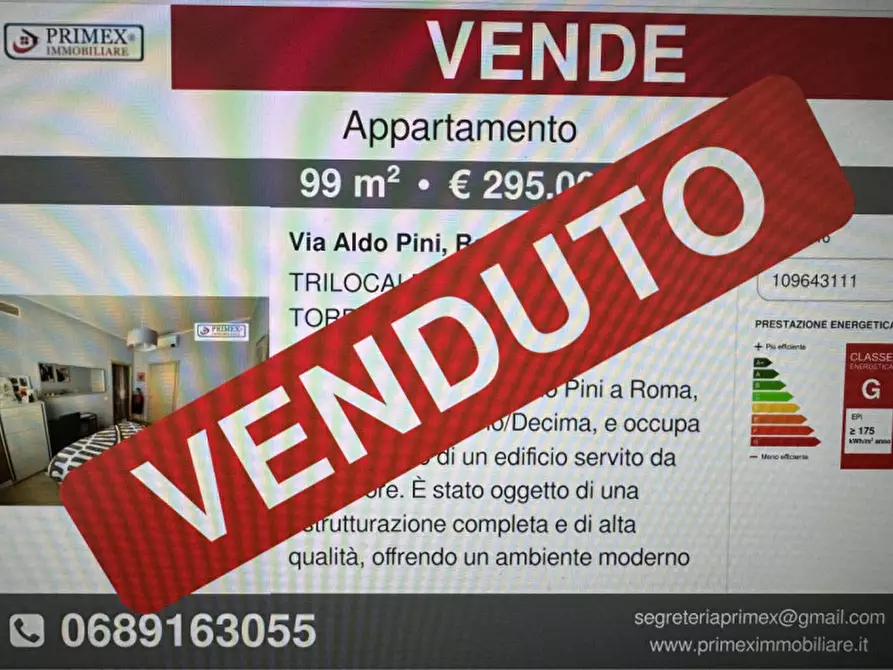 Immagine 1 di Appartamento in vendita  in VIA ALDO PINI a Roma