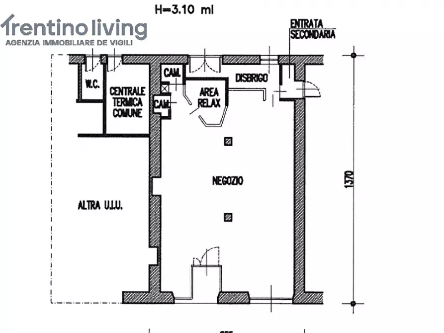 Immagine 6 di Negozio in vendita  in Via Arturo De Varda a Mezzolombardo