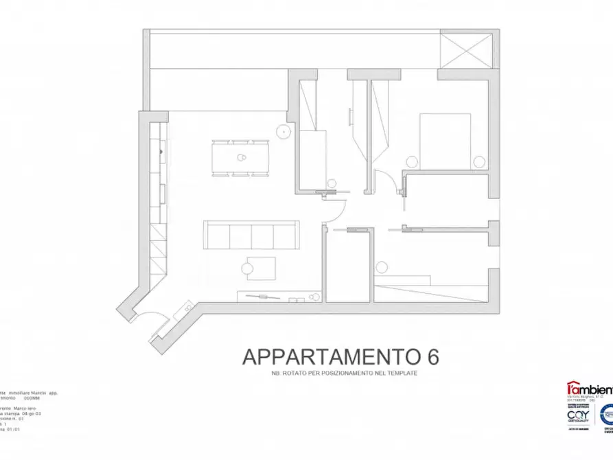 Immagine 2 di Appartamento in vendita  a Camponogara