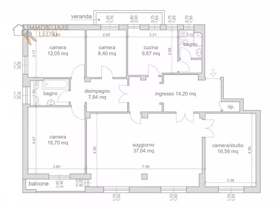 Immagine 21 di Appartamento in vendita  in Via Quattro Novembre a Verona