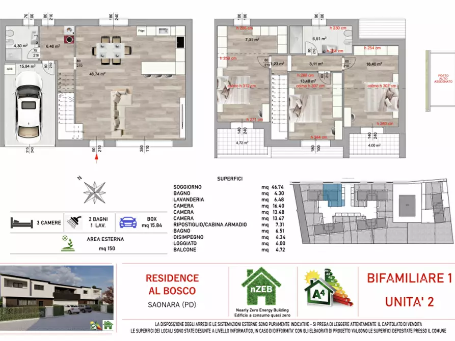 Immagine 18 di Casa bifamiliare in vendita  in Via C. A. Dalla Chiesa a Saonara
