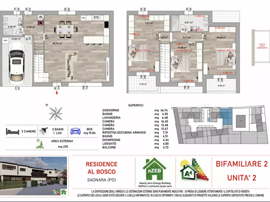 Immagine 34 di Casa bifamiliare in vendita  in Via C. A. Dalla Chiesa a Saonara