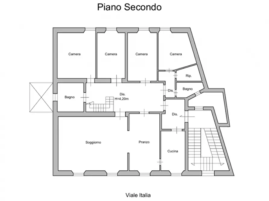 Immagine 17 di Appartamento in vendita  in viale italia a Livorno