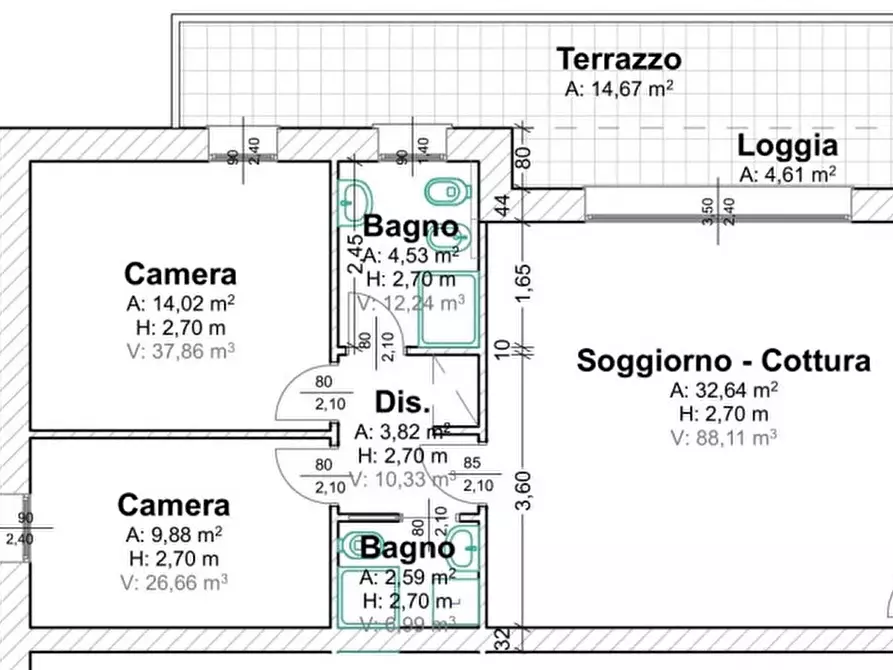 Immagine 9 di Appartamento in vendita  in Via Primo Levi a Vigodarzere