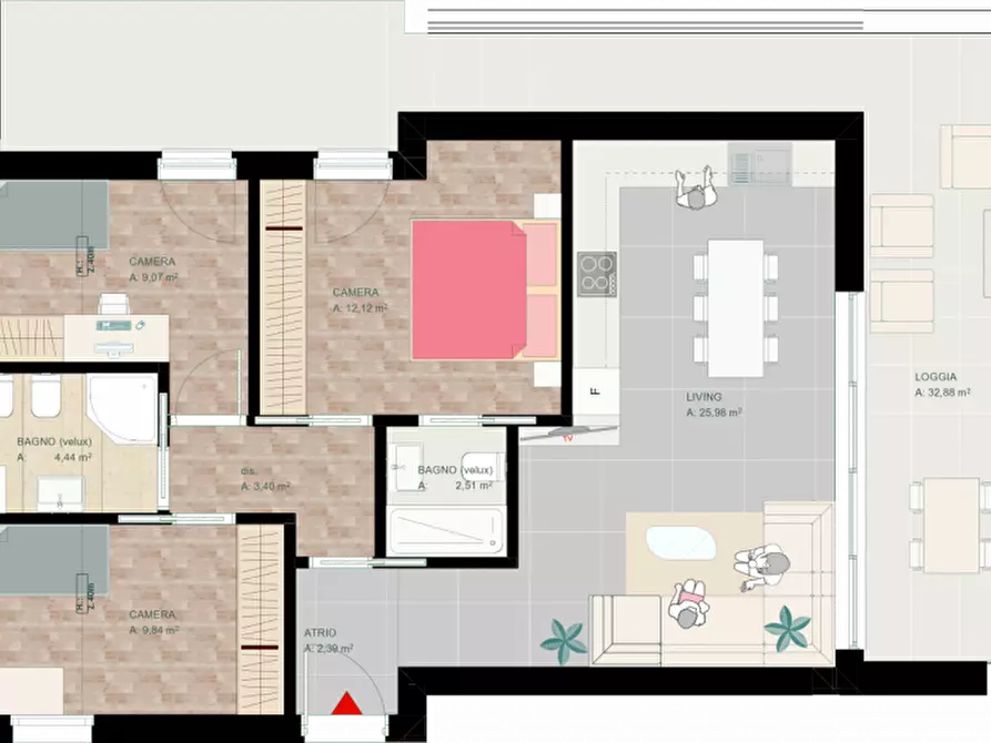 Immagine 6 di Appartamento in vendita  in via carnel a Vadena .Pfatten.